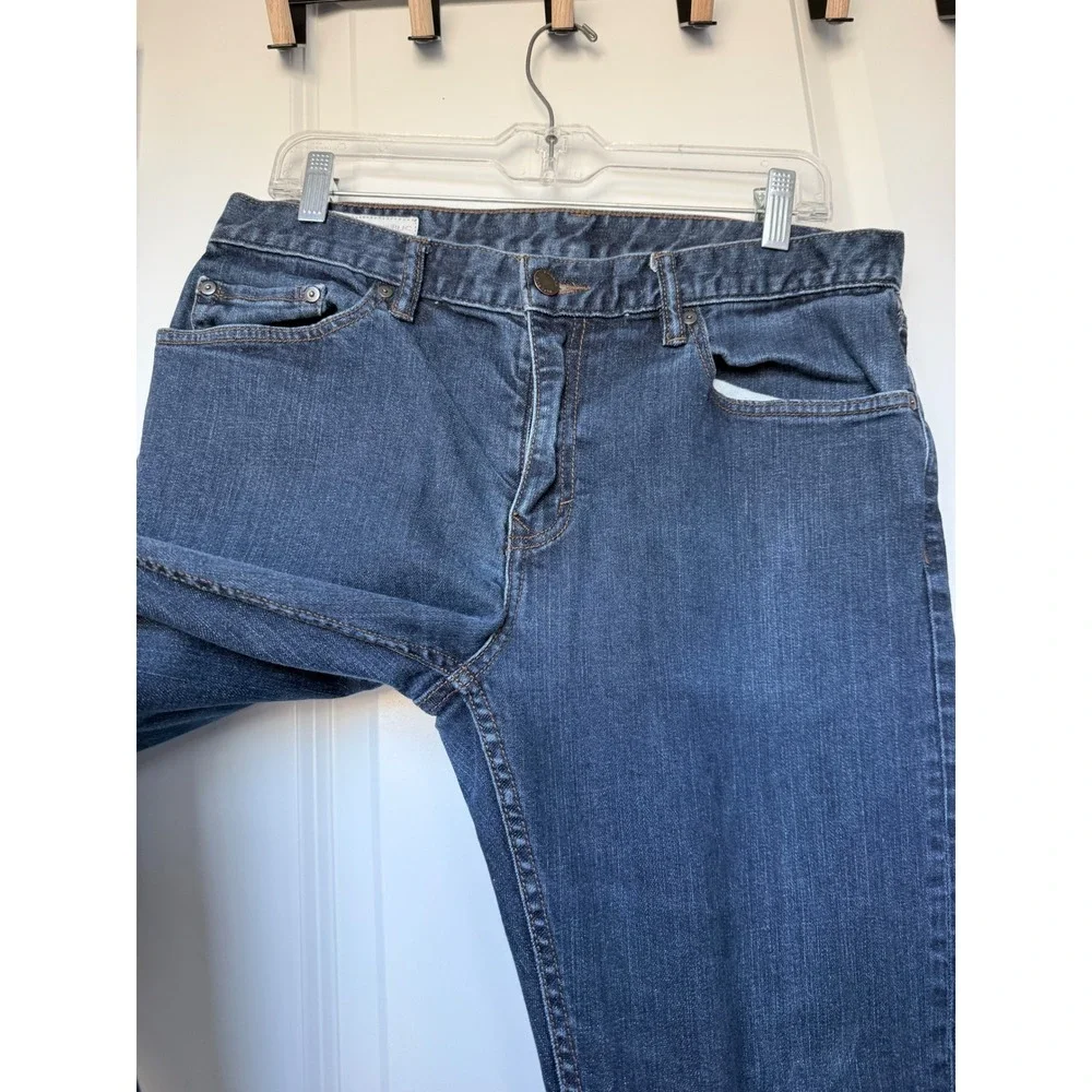 Banana Republic Mens Straight Leg Jeans Dark Wash Stretch Denim Casual 34x32